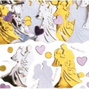 Bride and Groom Wedding Table Confetti